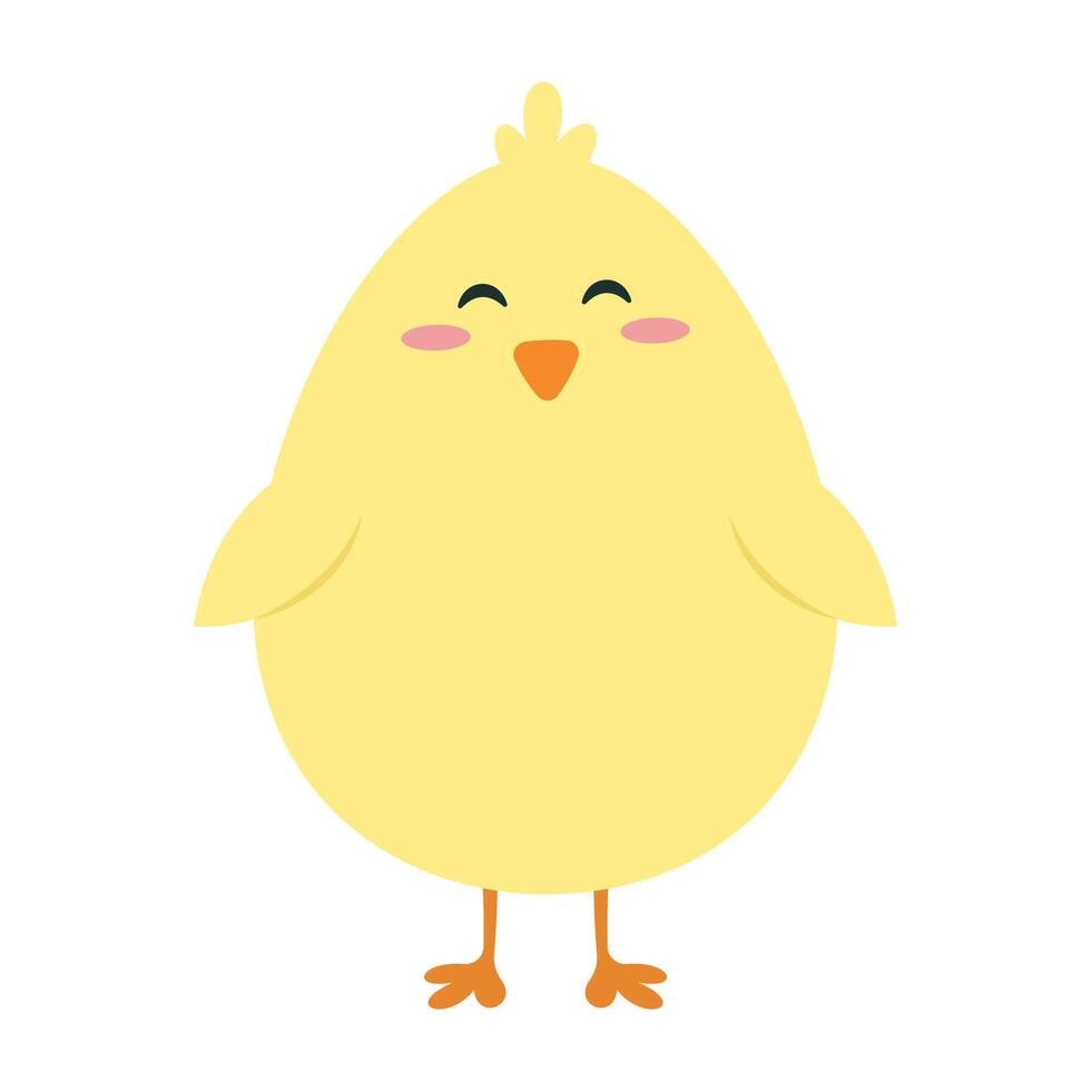 Happy Easter Chick Greeting Card vector