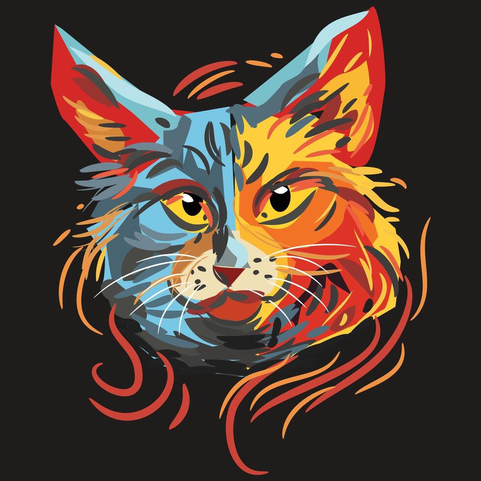 Cat Drawing and Illustration vector