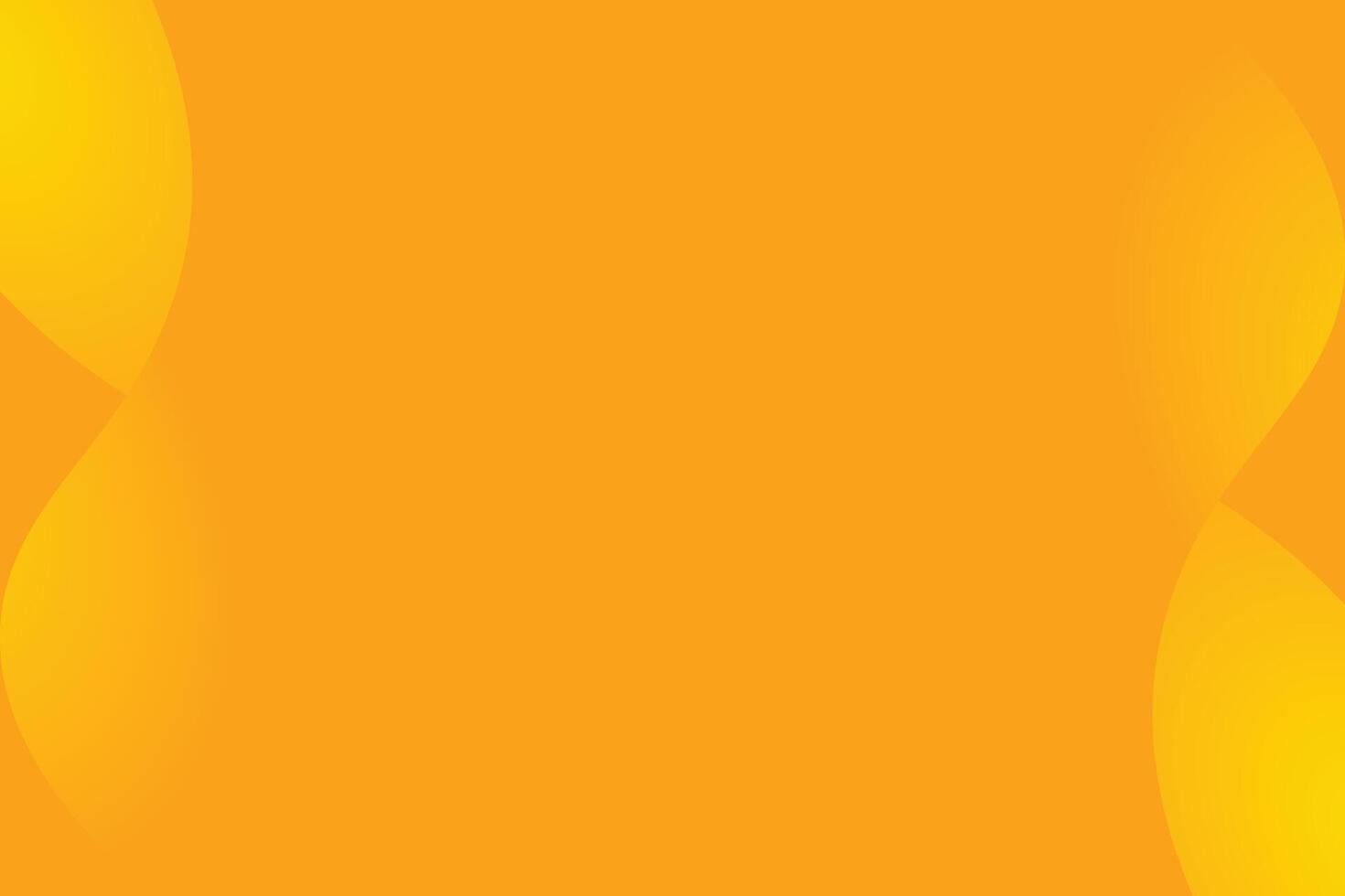 Abstract orange background and yellow curved wavy ribbon shape effect on edge banner design. vector