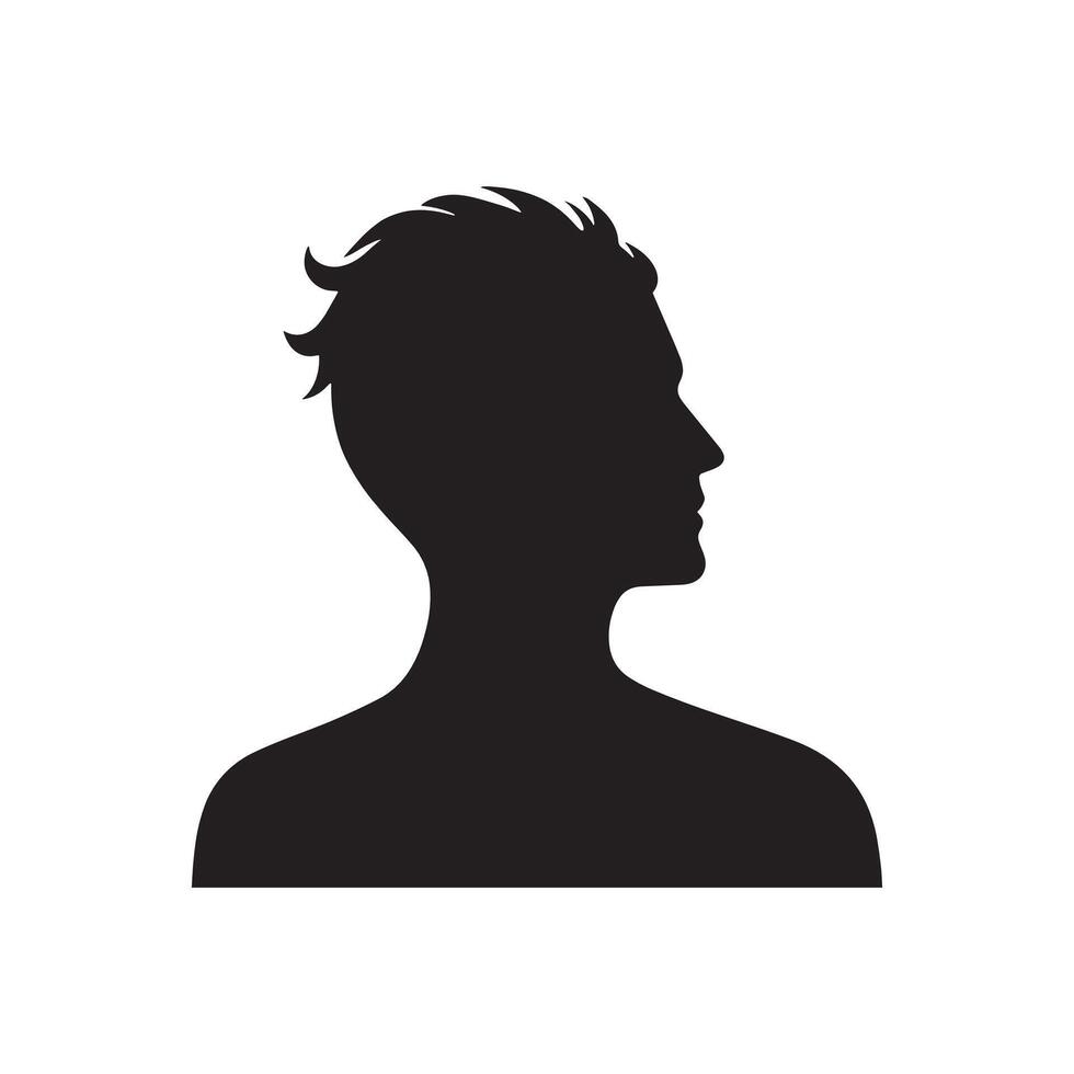 Black man head illustration on white background. vector