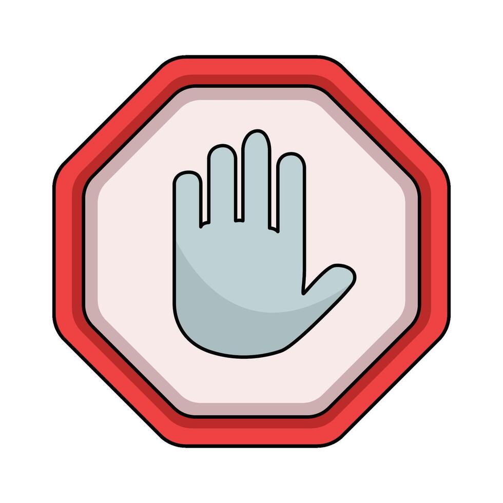 Stop Sign Hand vector