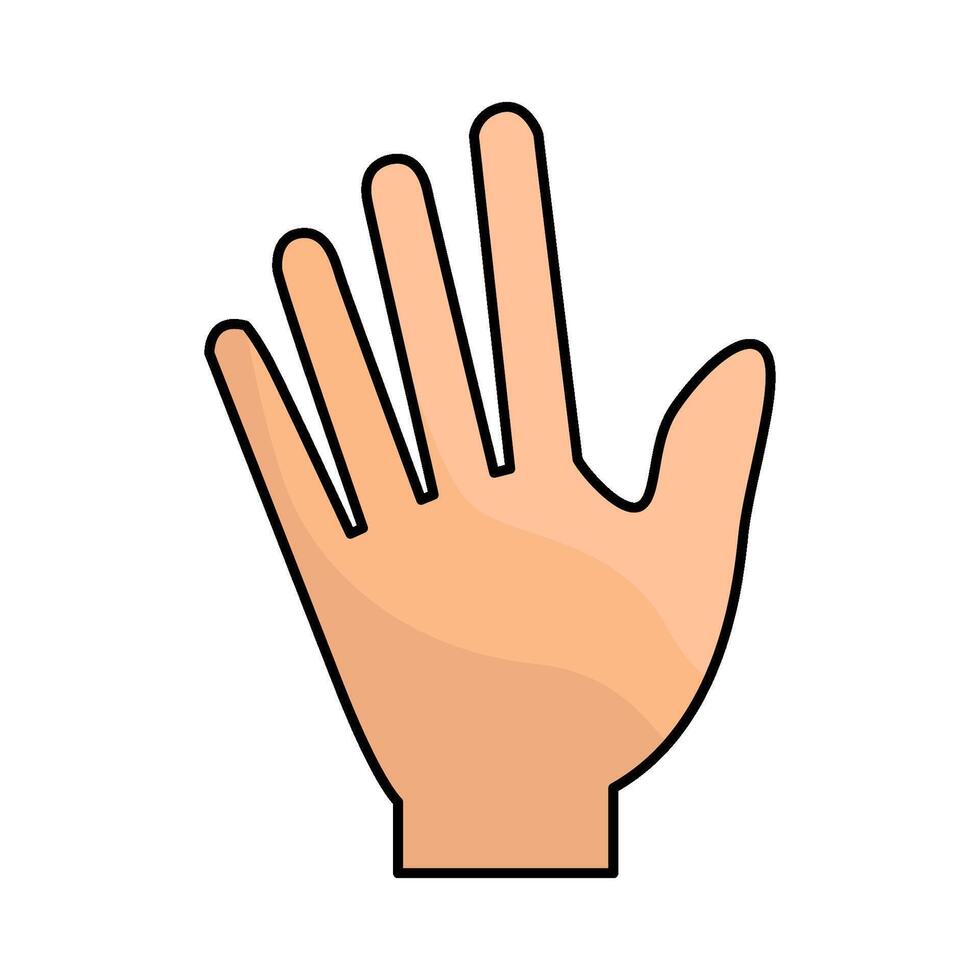 illustration of Raised Hand vector