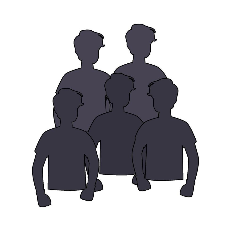 illustration of Crowd vector