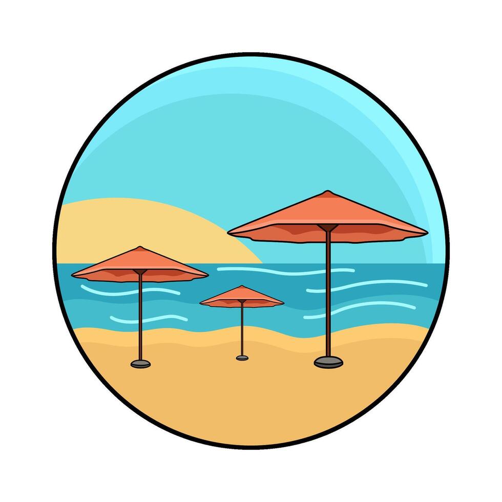 illustration of Beach vector