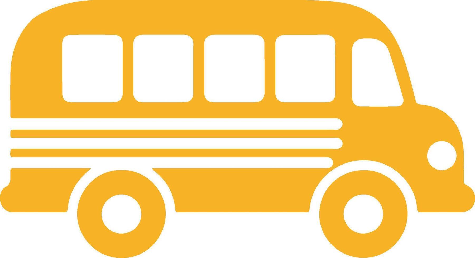 Simple School Bus Icon Illustration vector