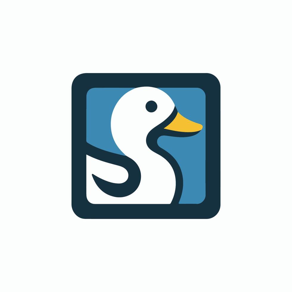 Square Duck Logo vector