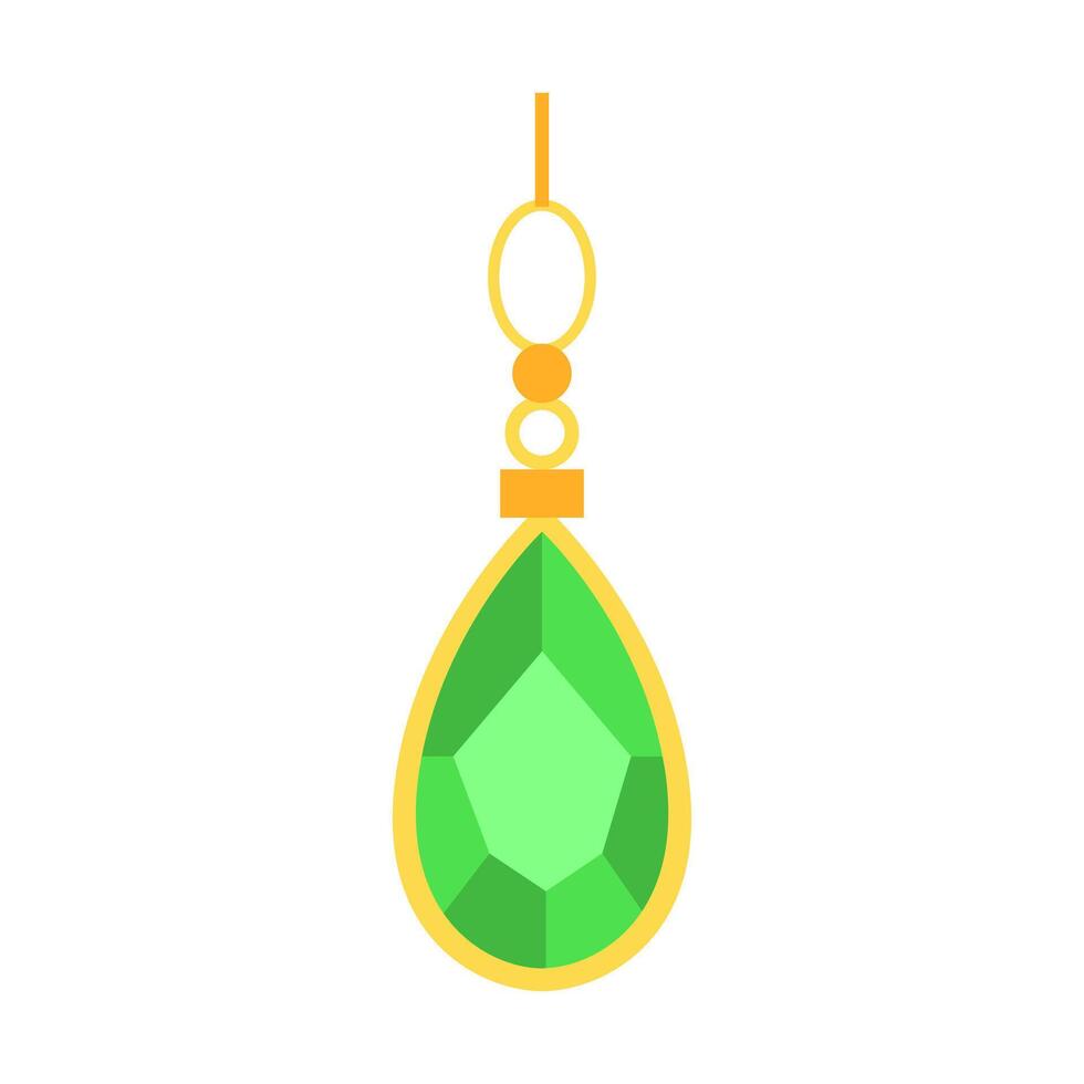 Green Earring Illustration vector