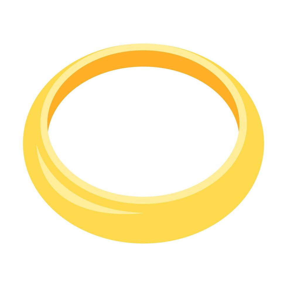 Smooth Gold Ring Illustration vector