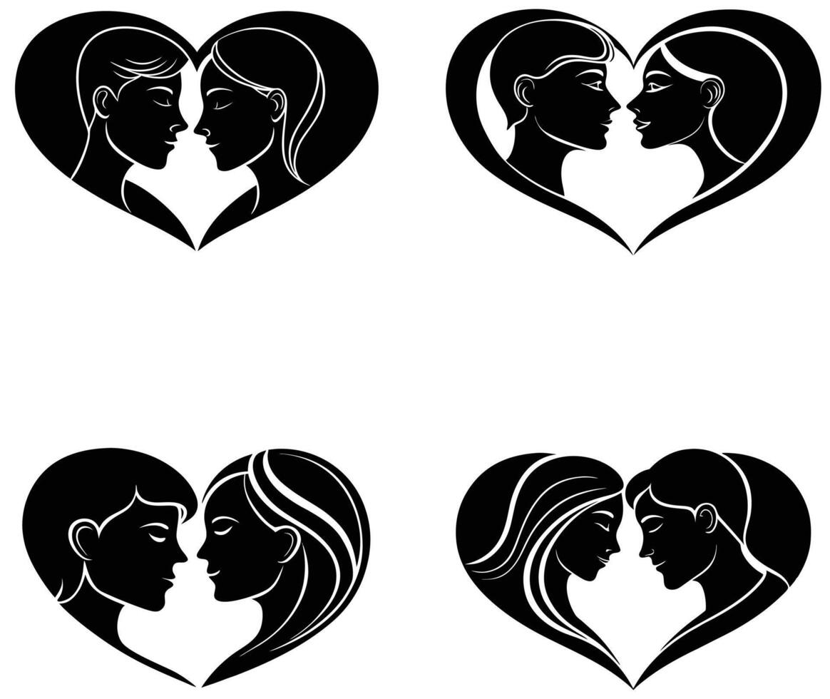 ouple love art in heart 59410936 Vector Art at Vecteezy