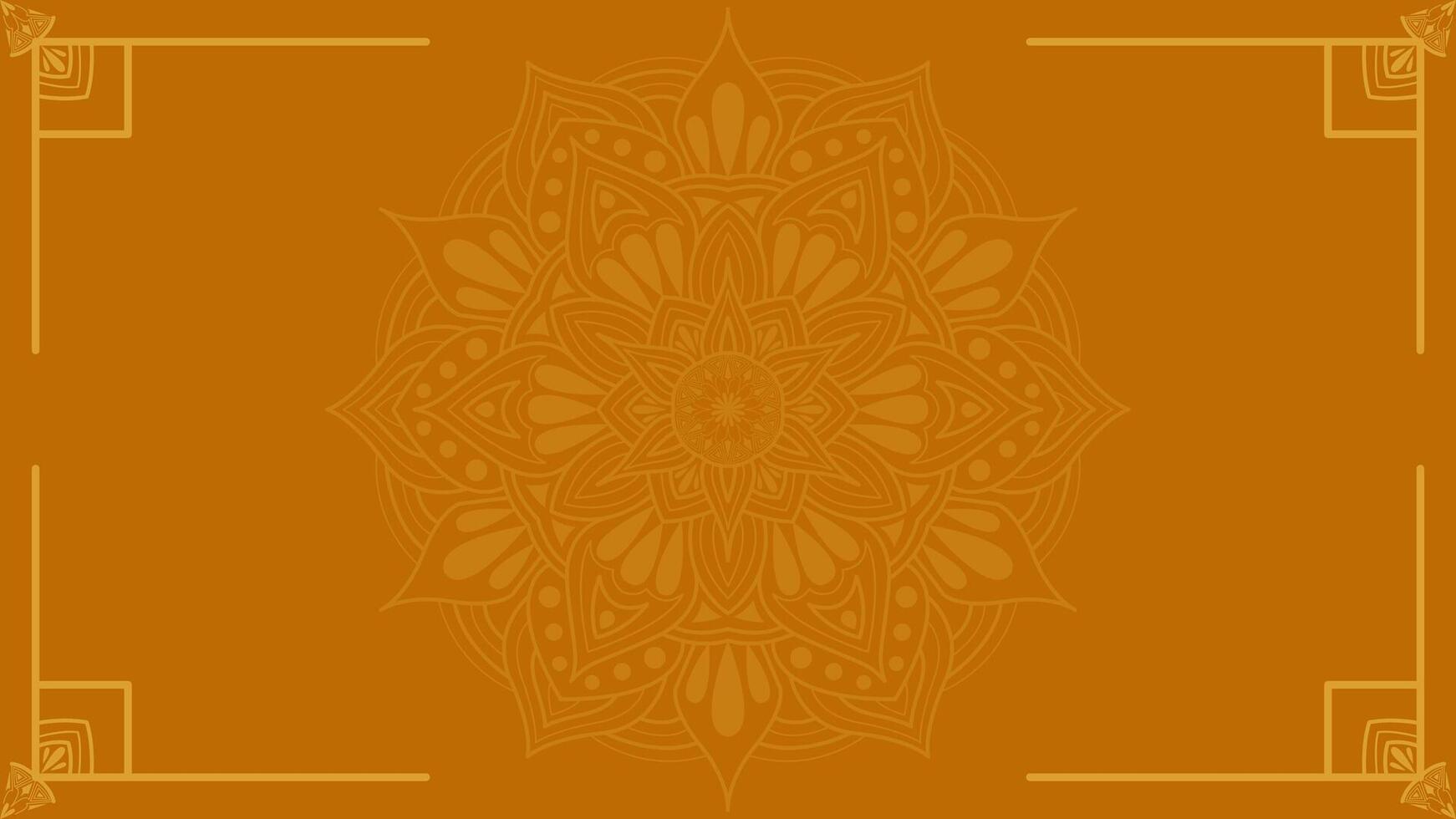 An orange background with a floral pattern vector