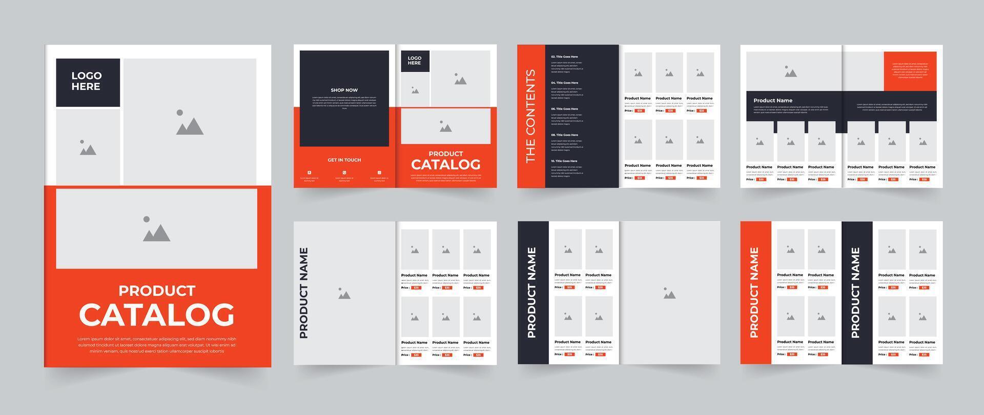 Modern product catalogue design or product catalog book design template vector