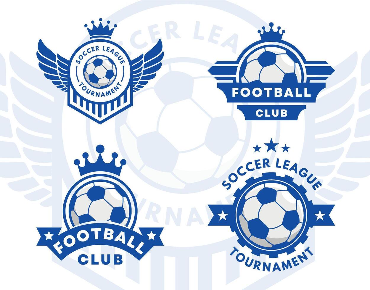 free blue soccer football club logo design 59410980 Vector Art at Vecteezy