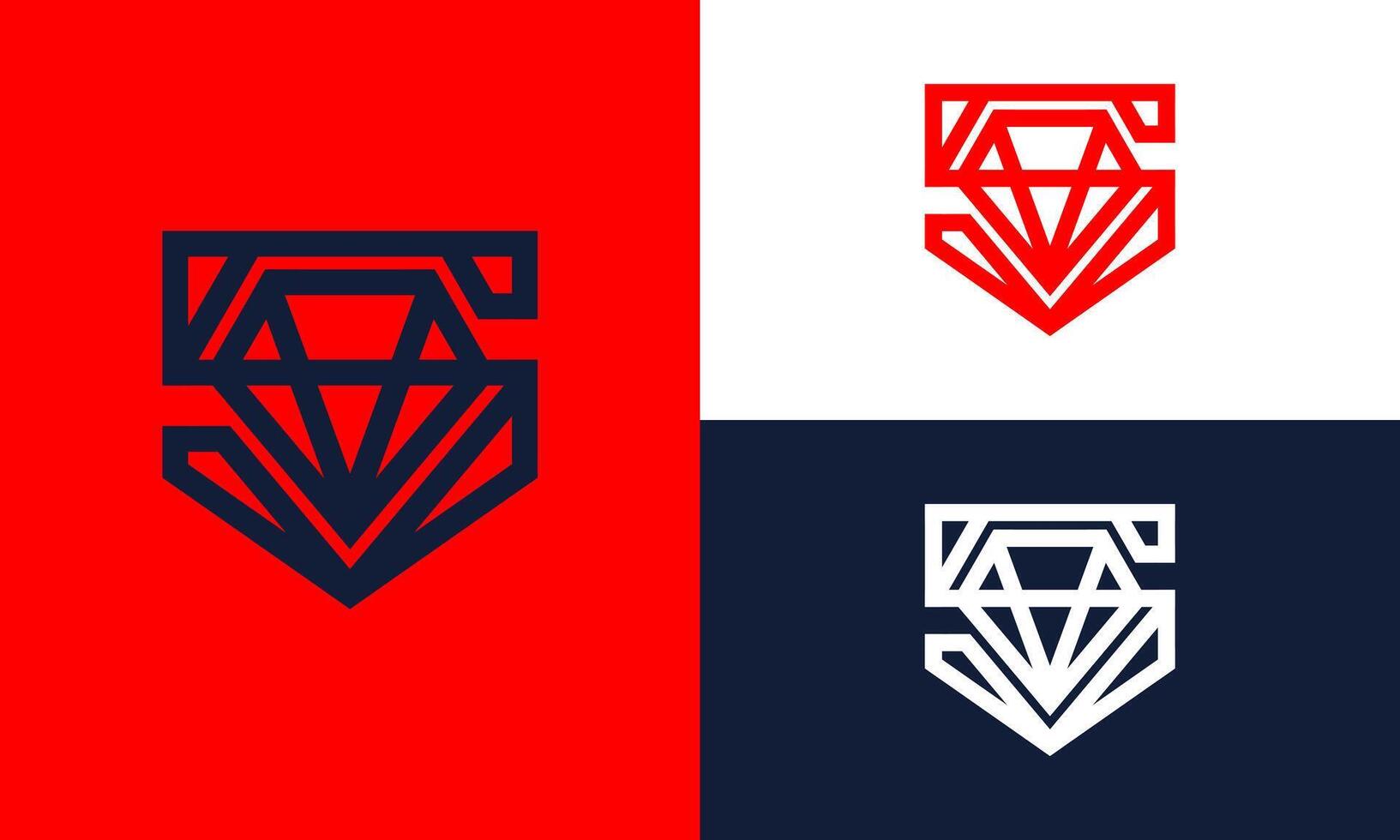 Unique diamond S logo. vector