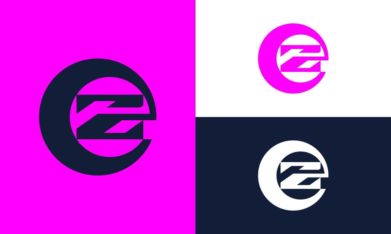 EZ or ZE shape logo. vector