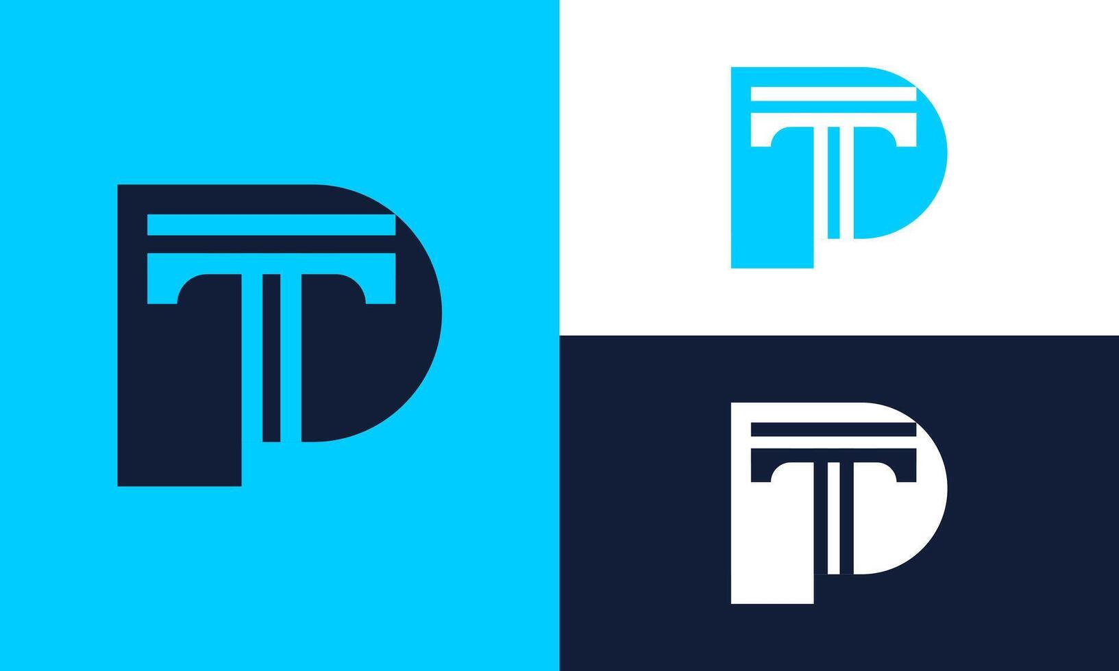 Modern text logo PT. vector