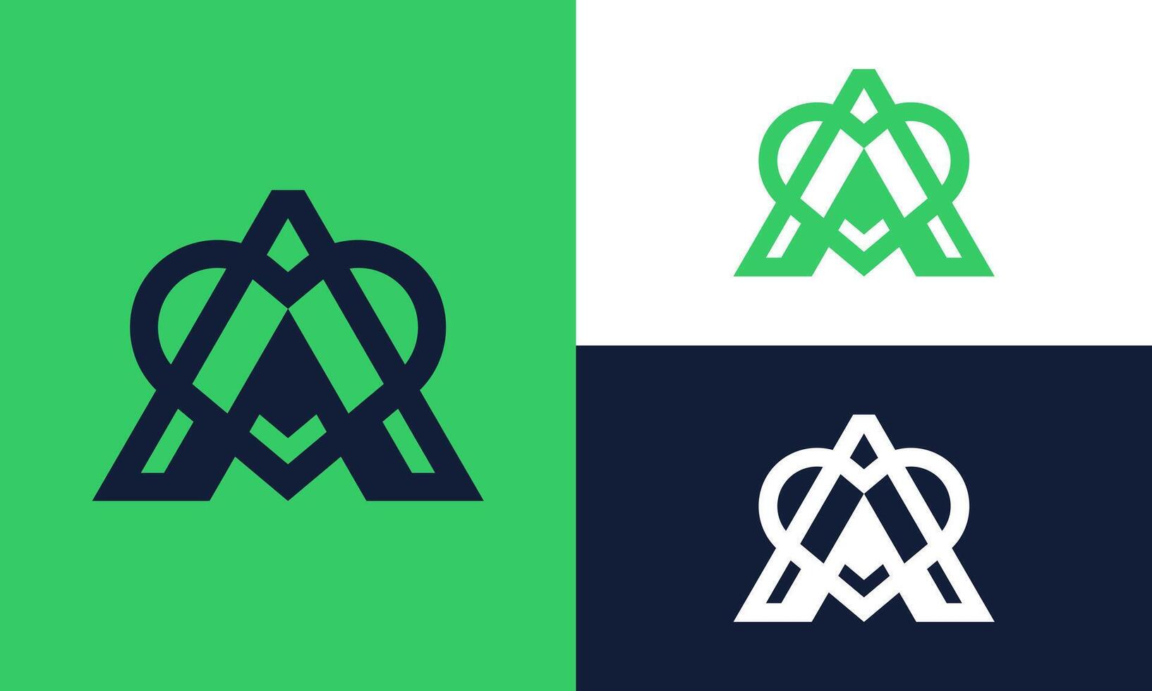 Creative A heart logo. vector