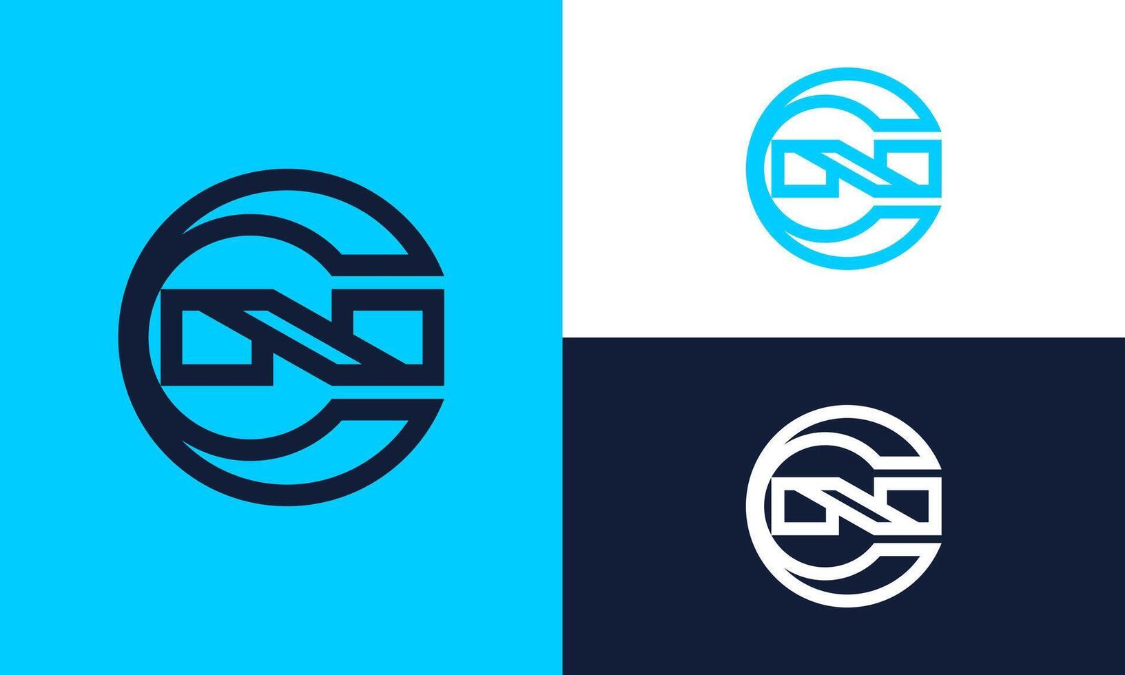 Creative CN logo line. vector
