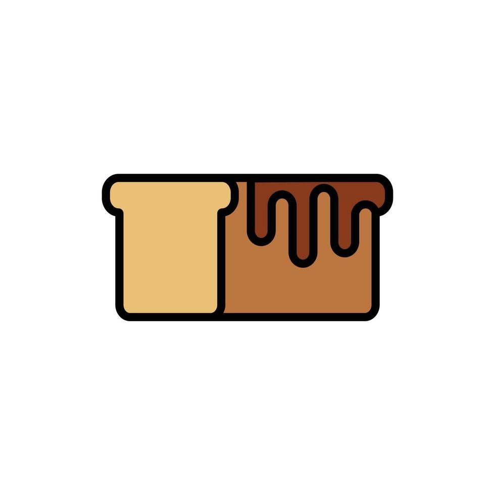 Bread with Peanut Butter Spread Illustration vector