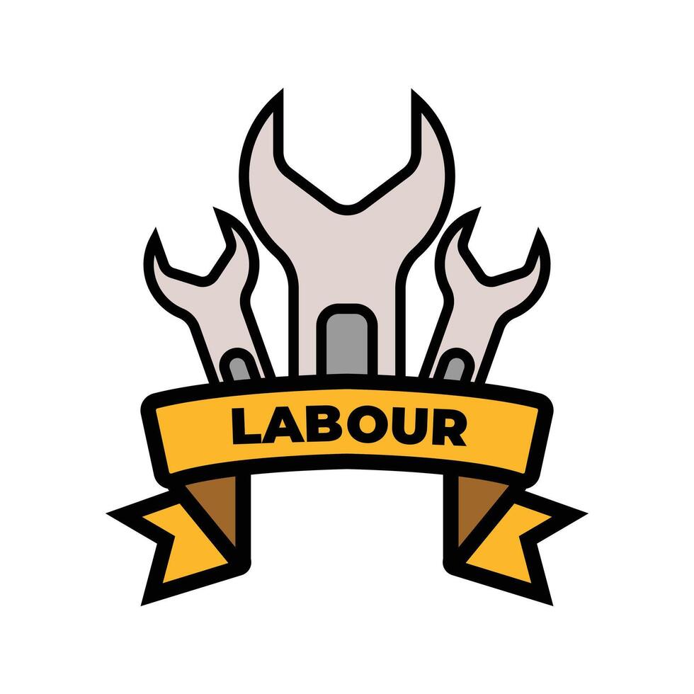 Labour Logo with Wrenches vector