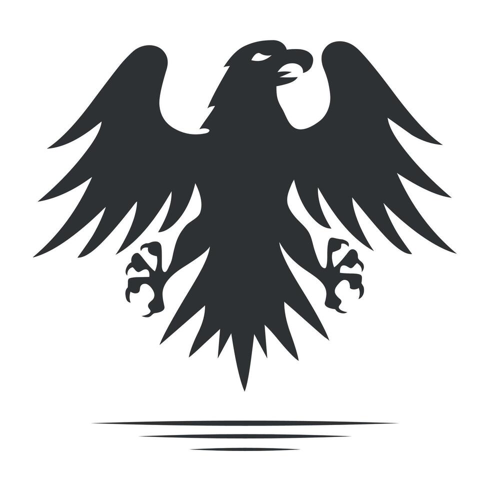 Eagle or Falcon silhouette icons design vector