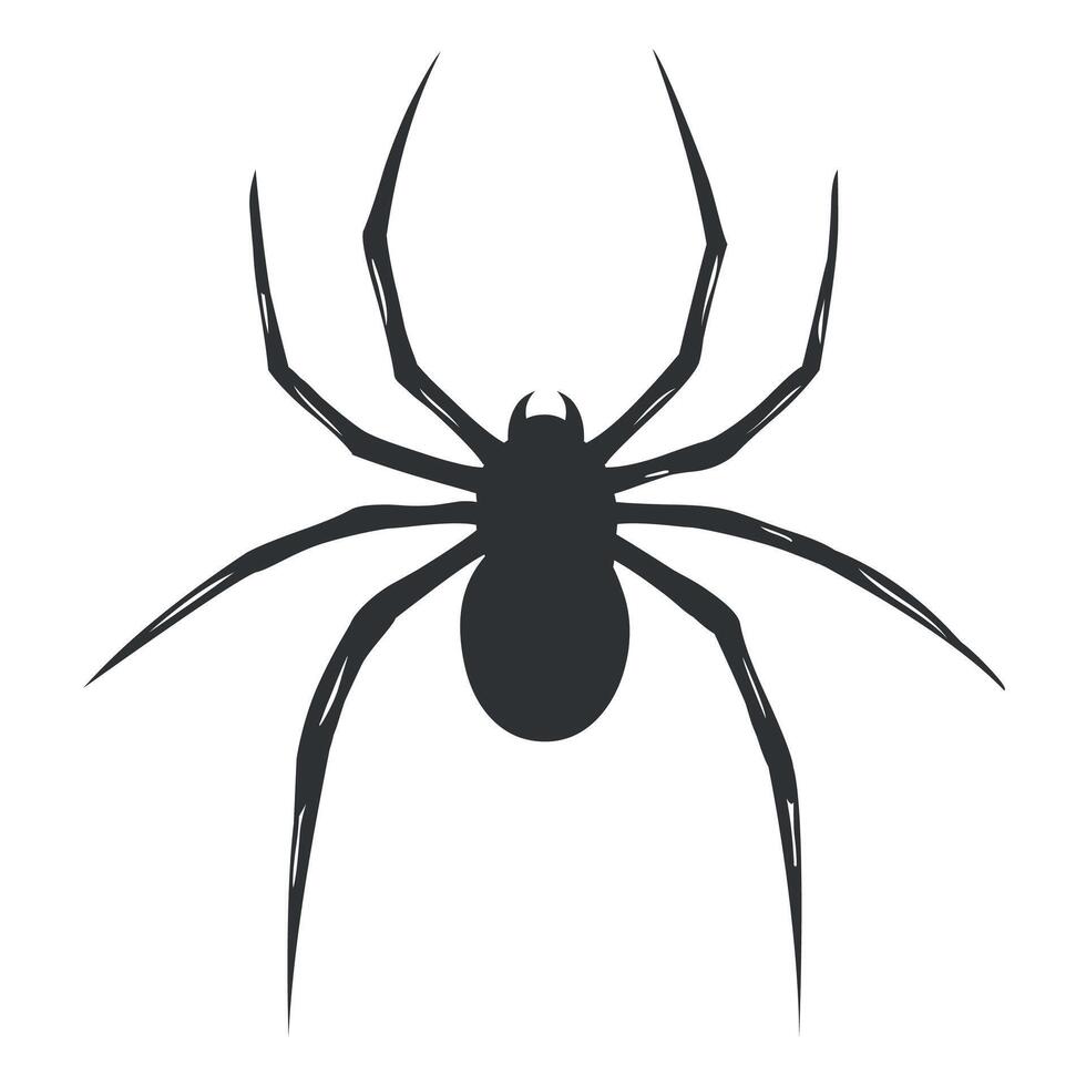 Spider icon silhouettes on a white background vector