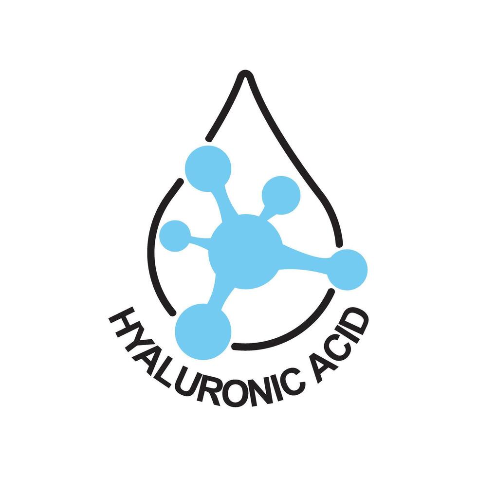 Icon of a drop of hyaluronic acid isolated on a white background vector