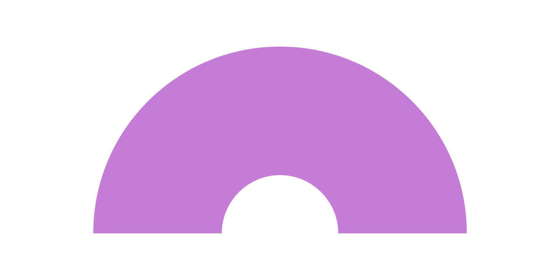 Brutalist geometric circle icon. Abstract round shape as a minimal element. Modern form, flat style, Y2K aesthetic, versatile usage in graphic projects. vector