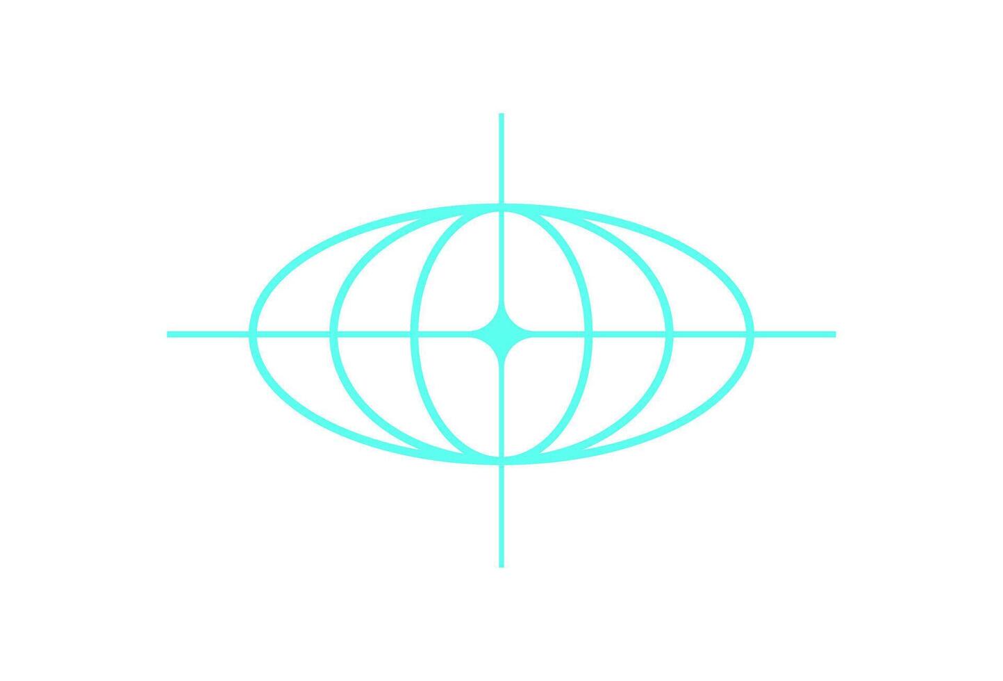 Y2K Abstract Cosmic retro icon. Modern aesthetic symbol with a flat shape. Trendy design, geometric element, potential for use in branding and decoration. vector
