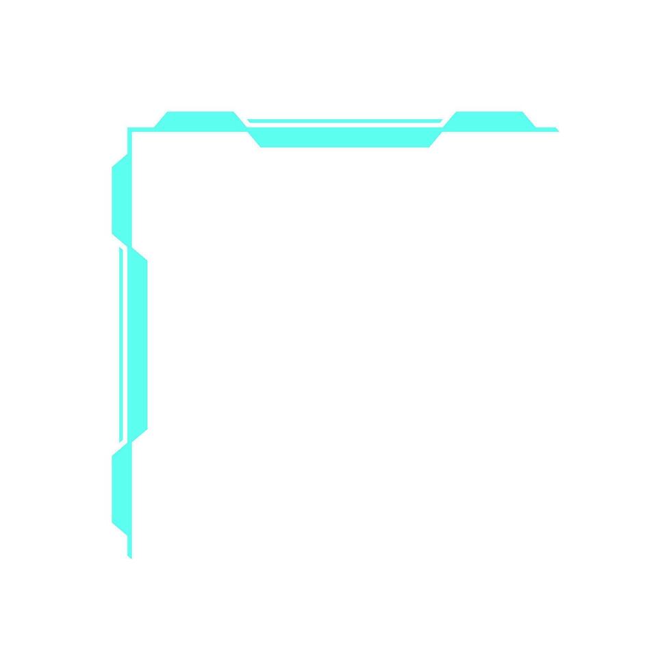 Y2K retro HUD element. Abstract modern icon with bold shape. Geometric frame design, a trendy badge for digital space. Perfect for 90s nostalgia and futuristic aesthetics. vector