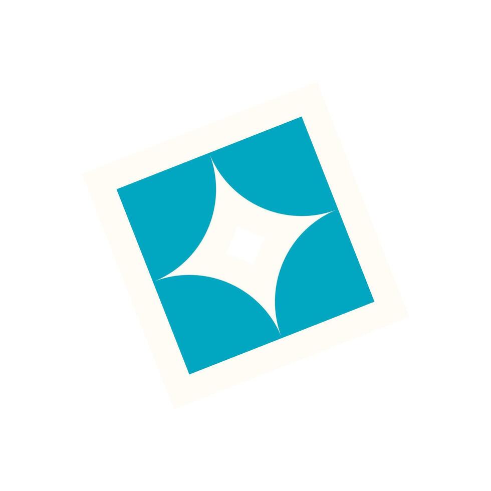 Brutalist star shape icon sticker. Modern abstract figure element. Flat symbol of brutalism, Y2K aesthetic, graphic appeal, potential for contemporary design projects. vector