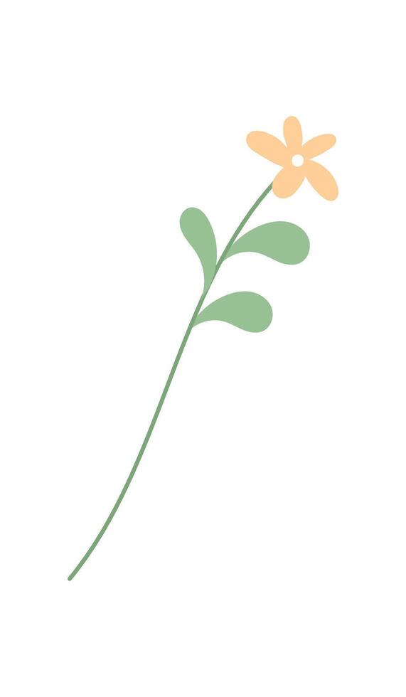 A simple flat flower design with a vibrant appearance. A flat plant design illustrates the beauty of nature. This graphic showcases a beautiful bloom, elegant in its simplicity, ideal for various vector