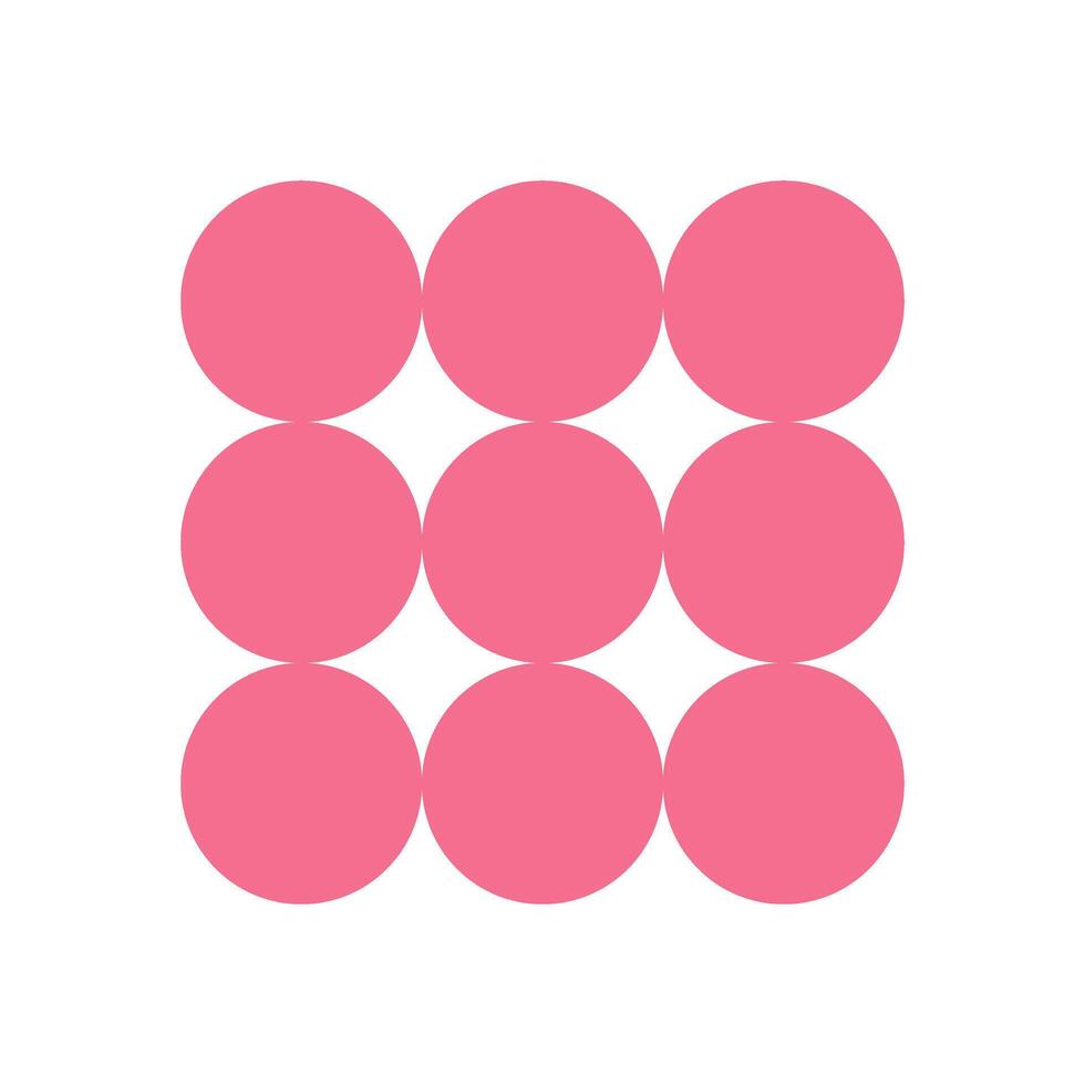 Brutalist abstract circle pattern. Modern bubble element in a flat style. Minimal geometric icon, y2k aesthetic, ideal for trendy projects, creative designs, and contemporary artwork. vector