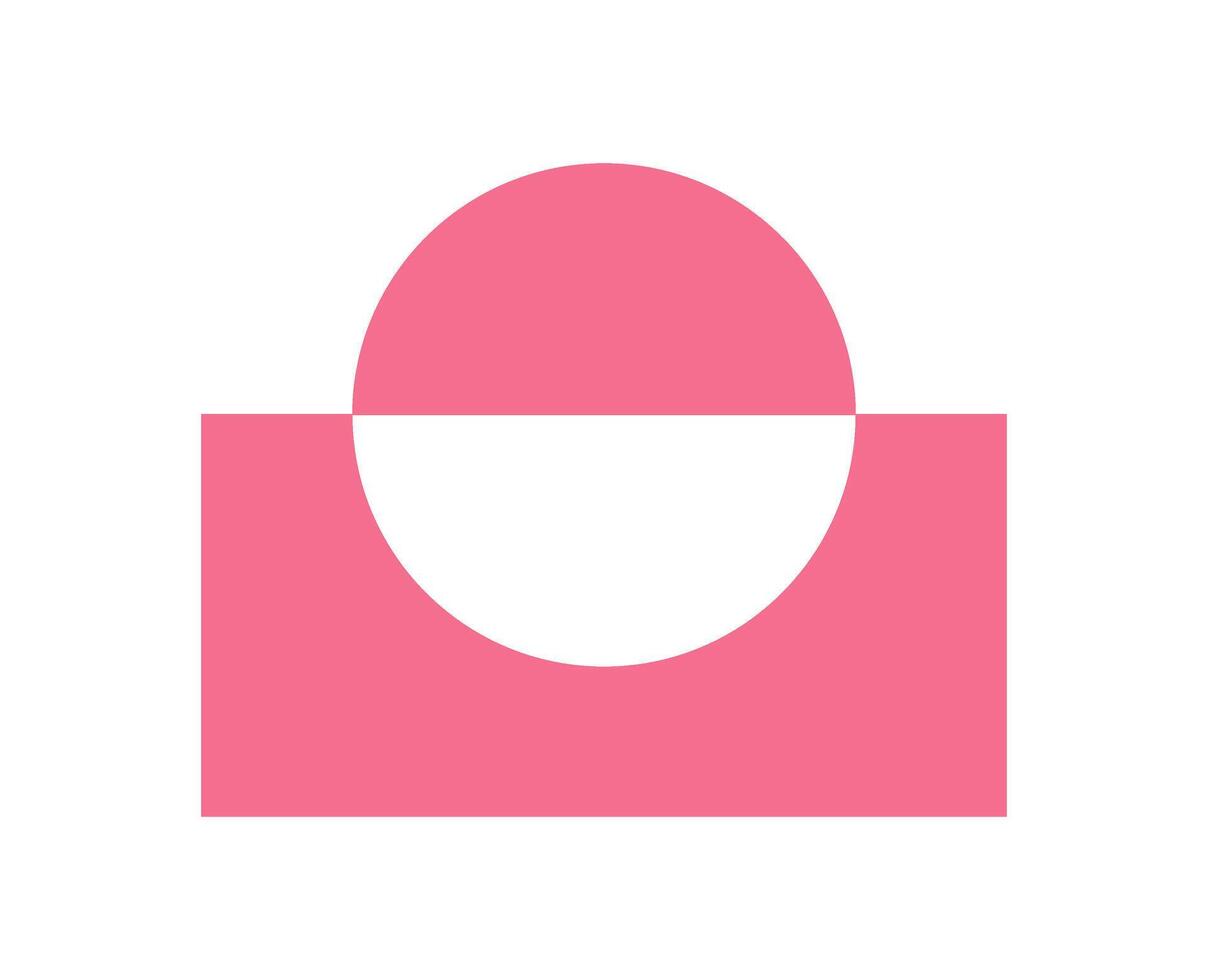 Modern abstract circle icon. Flat shape figure element. This brutalist graphic style reflects y2k design aesthetics. Ideal for minimal art and decorative projects. vector
