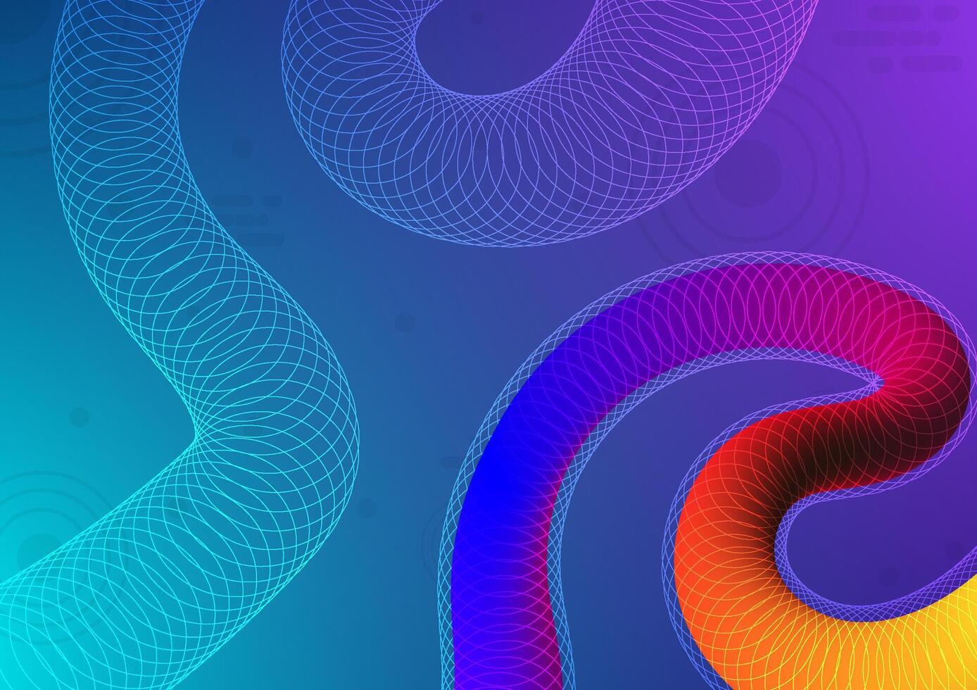 Digital wave technology gradient background. Design for futuristic fluid line technology liquid abstract background gradient wave wireframe and colorful. vector