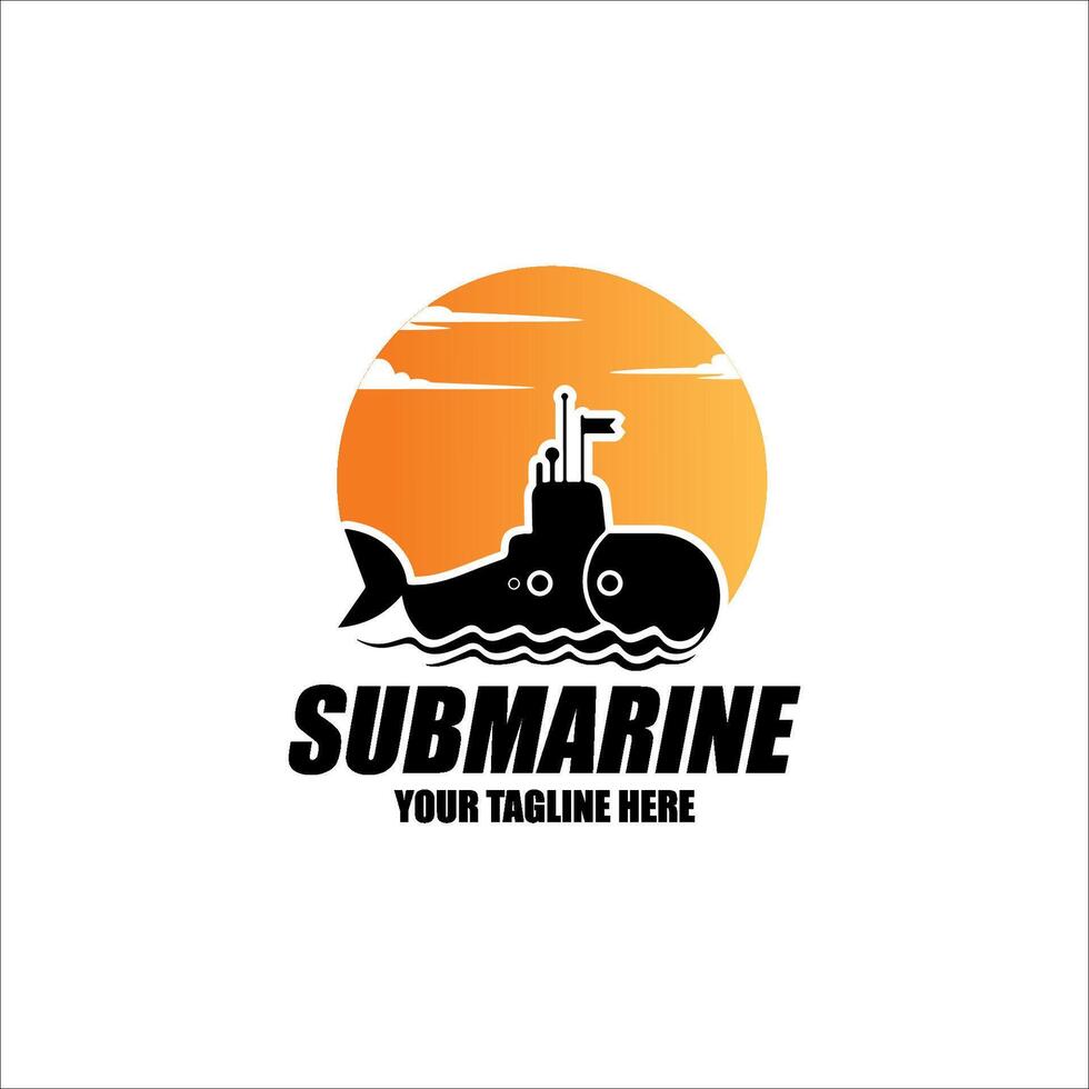 submarine isolated icon logo vector