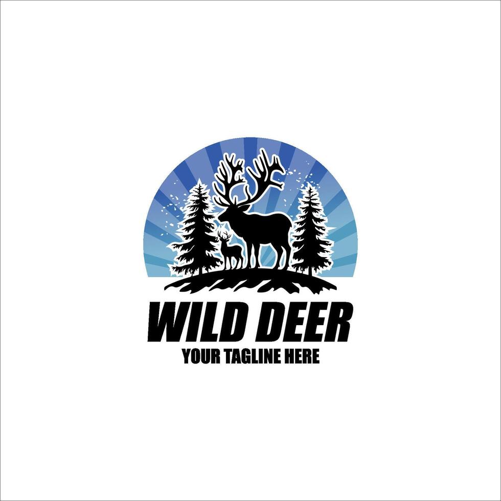 deer logo design template illustration vector