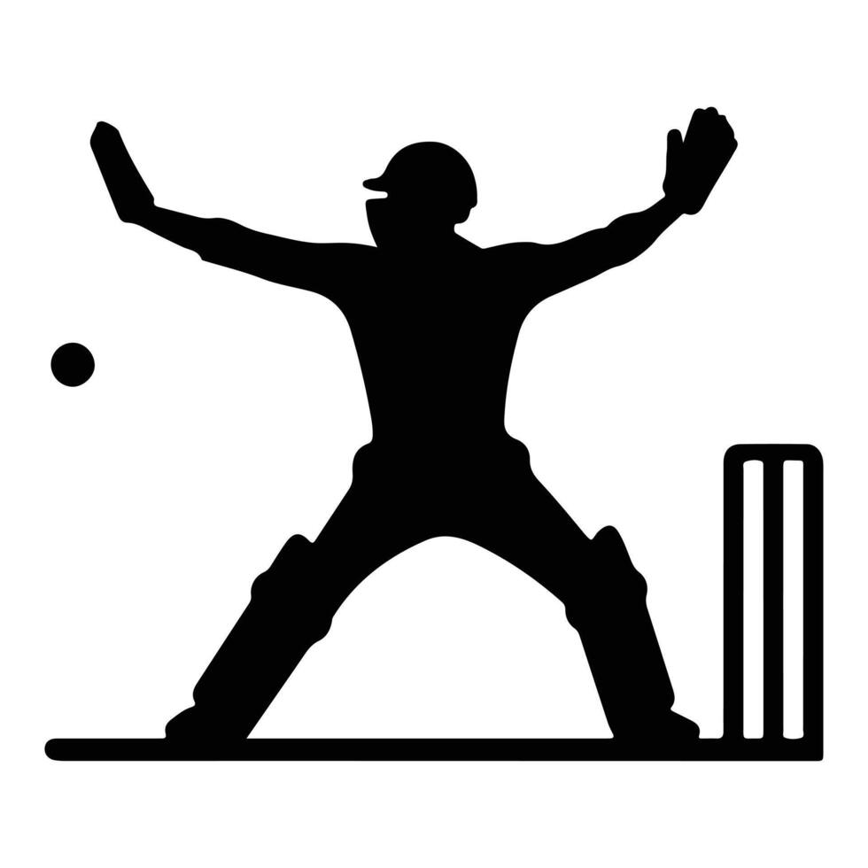 The Perfect Shot Power and Precision in Cricket vector