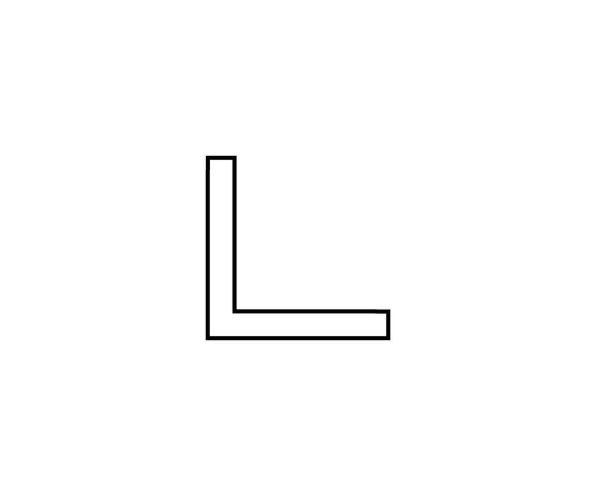 a black outline single icon arrow alternate direct to down left with sharp style vector