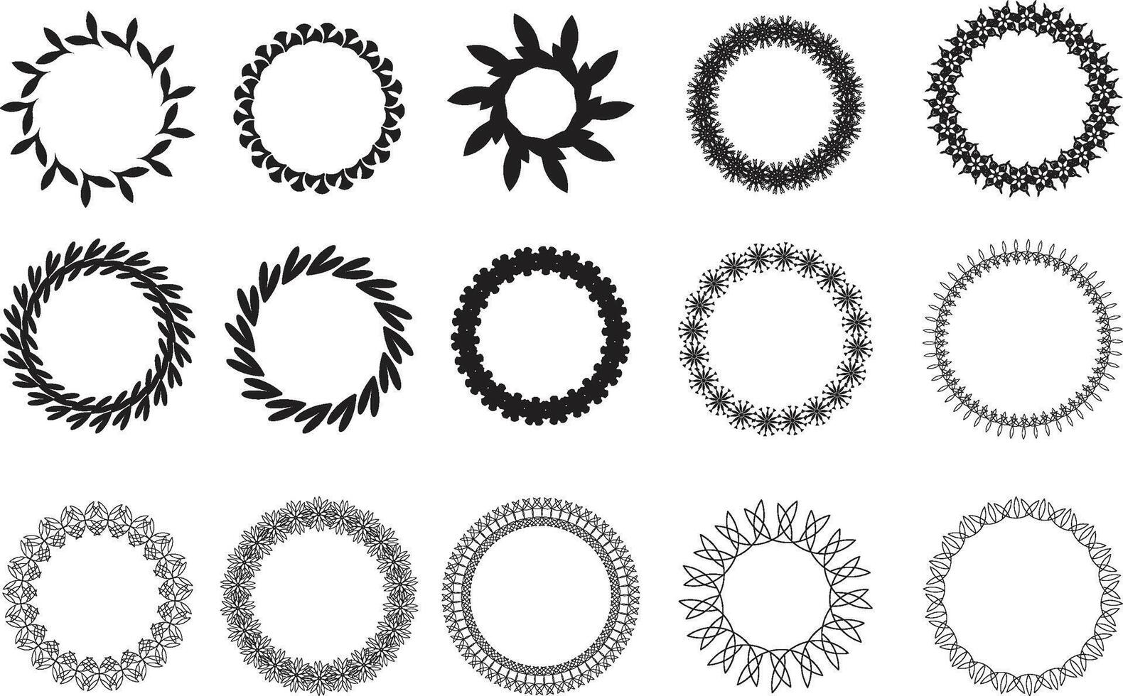 floral wrath frames collection vector