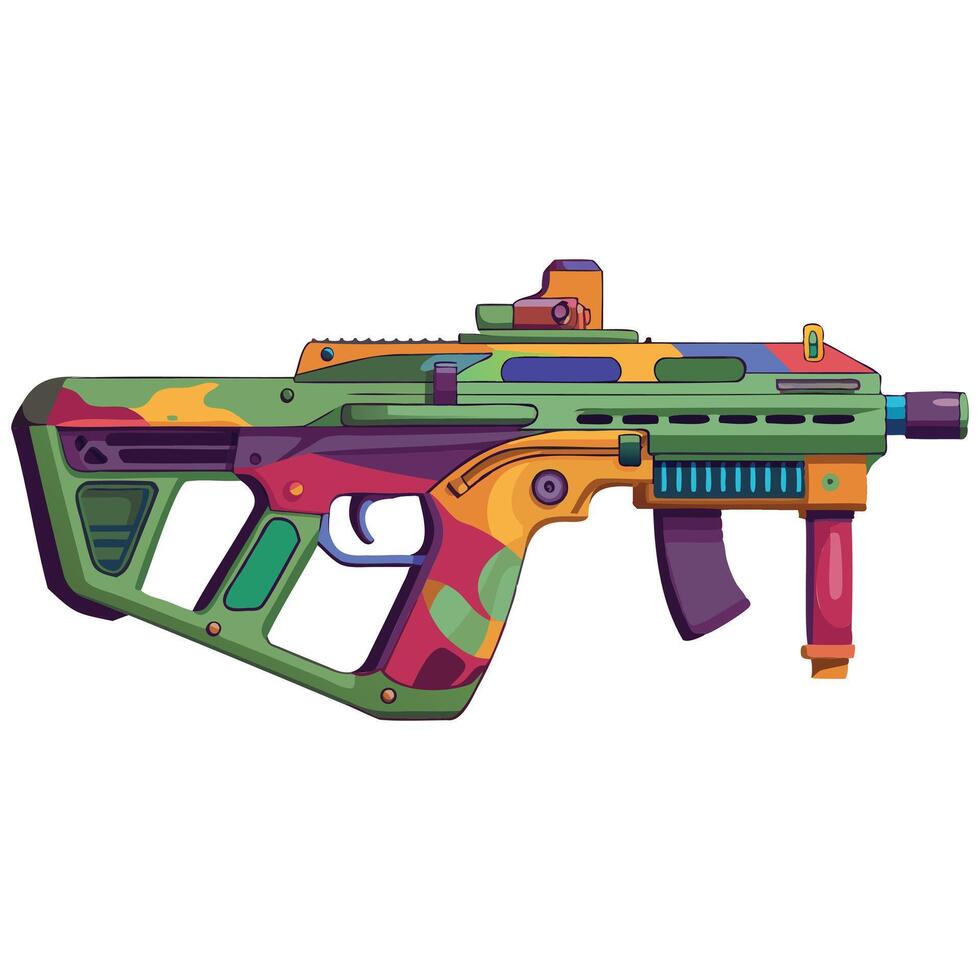 Seasonal Gun Design for August vector
