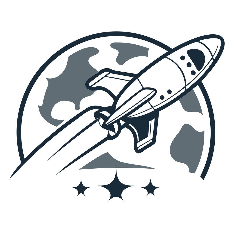 Rocket Illustration Clipart vector