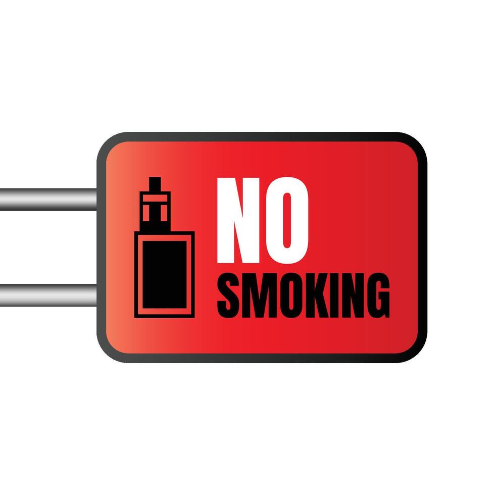 Smoking prohibited sign illustration banner, No smoking icon sign illustration, Smoking banned here design vector