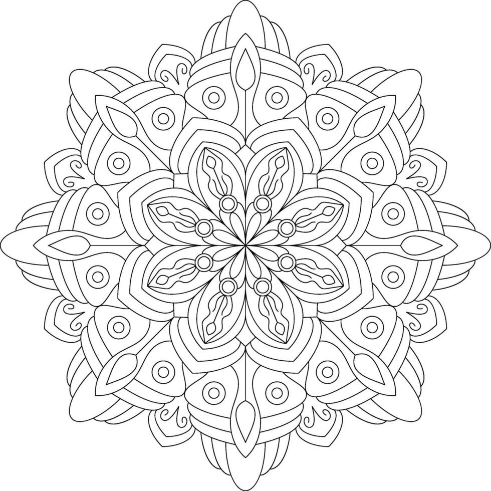 Abstract Circular Mandala for Stickers and Crafts vector