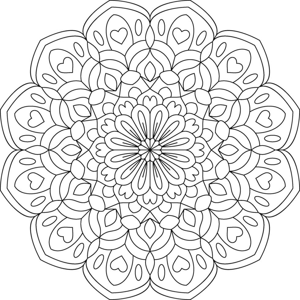 Abstract Mandala for Digital Art and Meditation vector