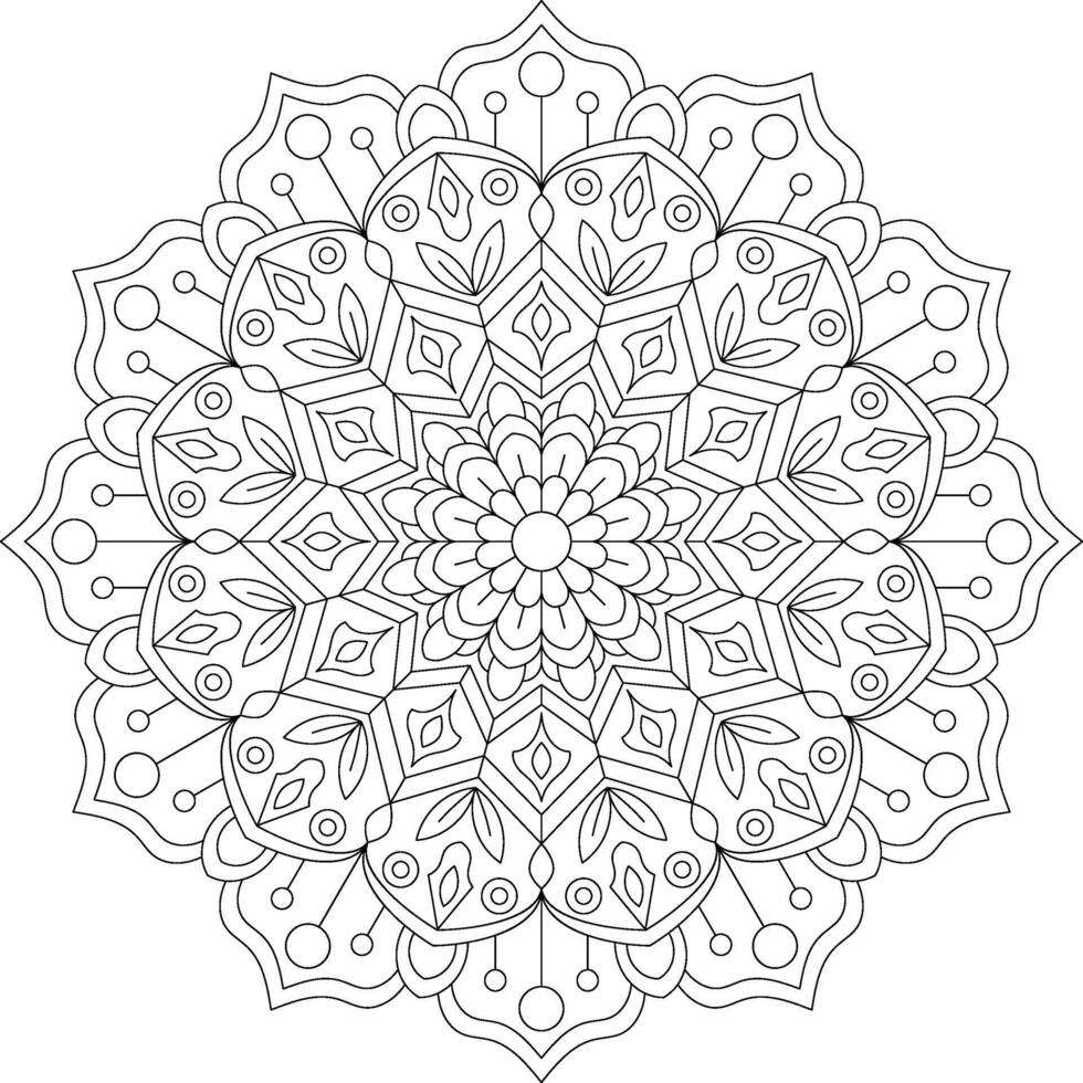 Geometric Mandala for Backgrounds and Illustrations vector