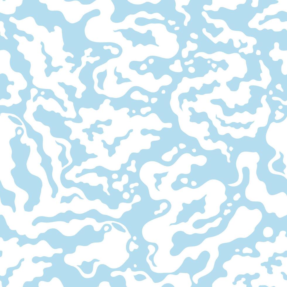 A blue and white pattern with waves vector