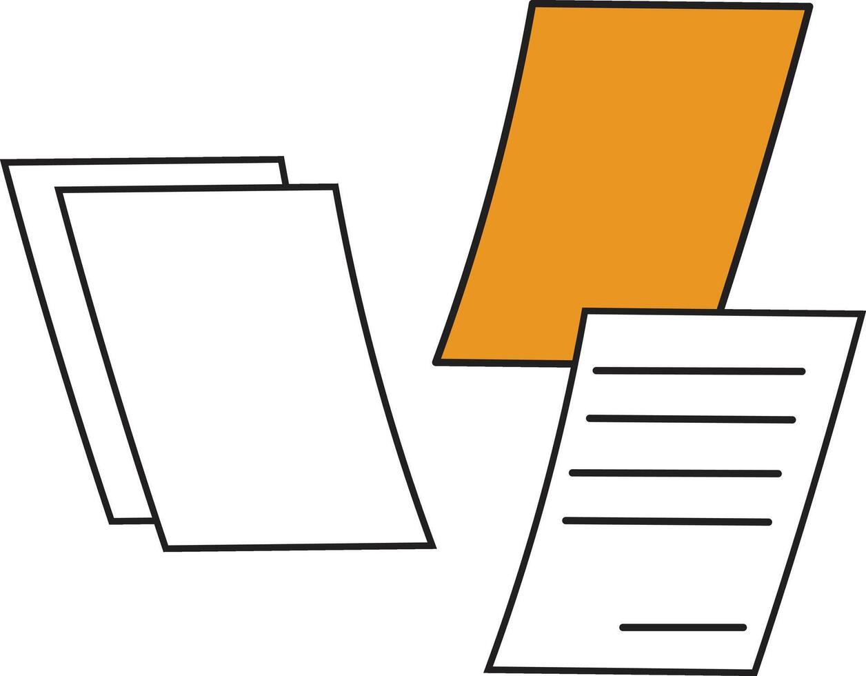 Illustration of Papers and Notes vector