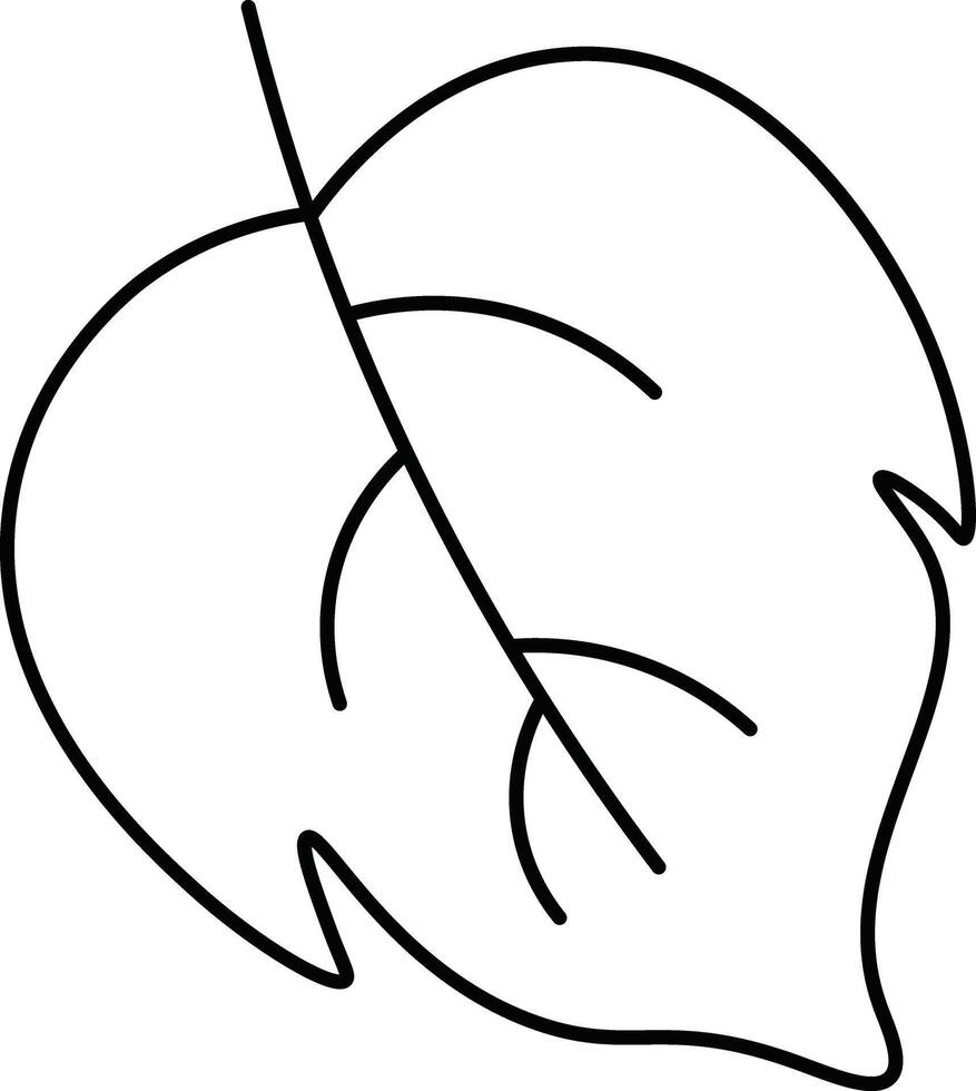Minimalist Leaf Illustration vector