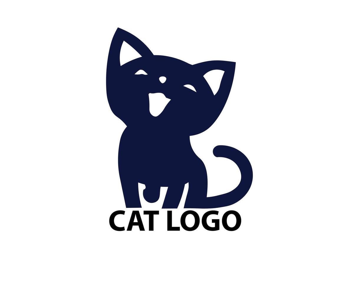 A high-quality cat logo featuring a sleek and modern feline design, perfect for branding, businesses, and pet-related industries vector