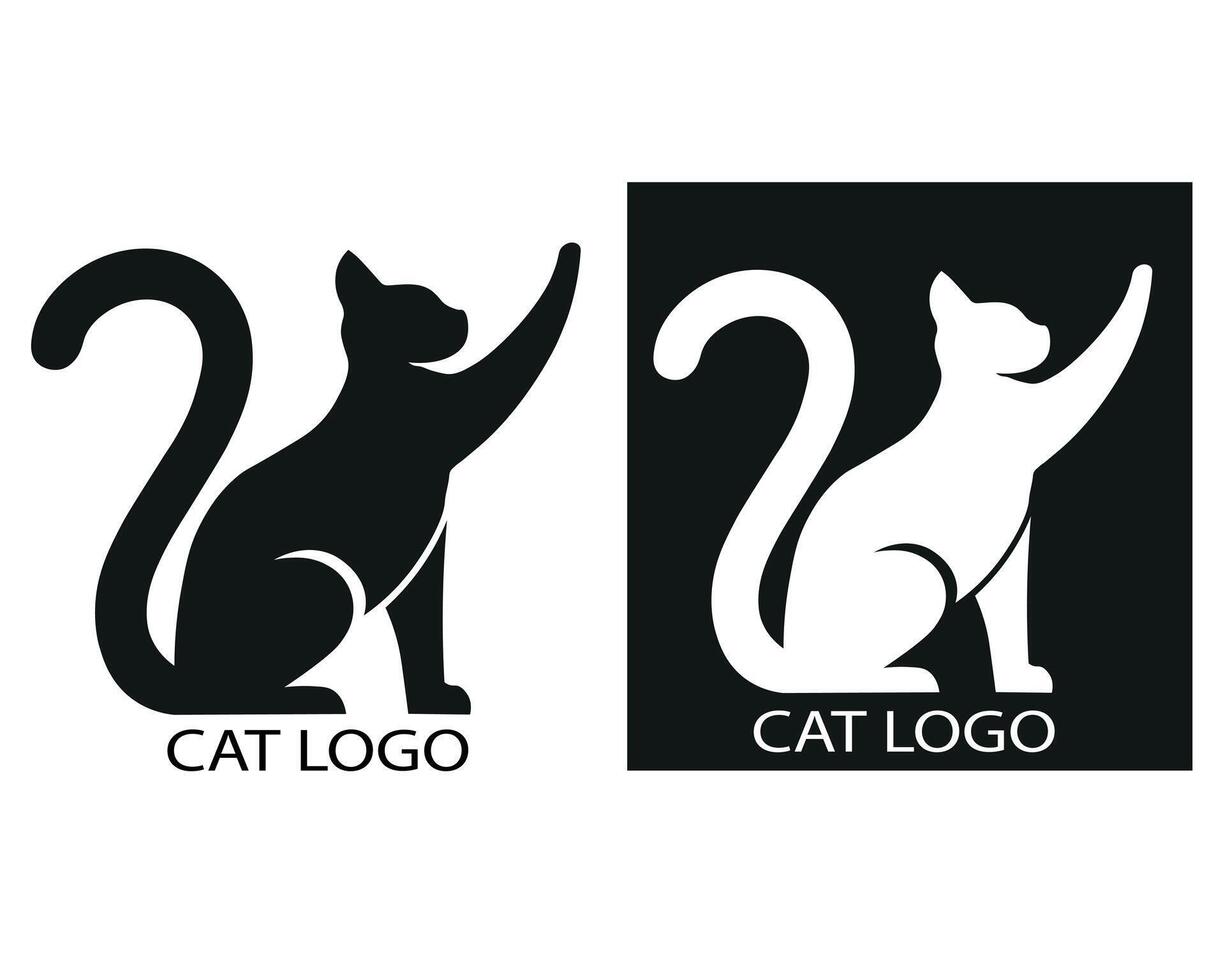 Cat logo design illustration vector